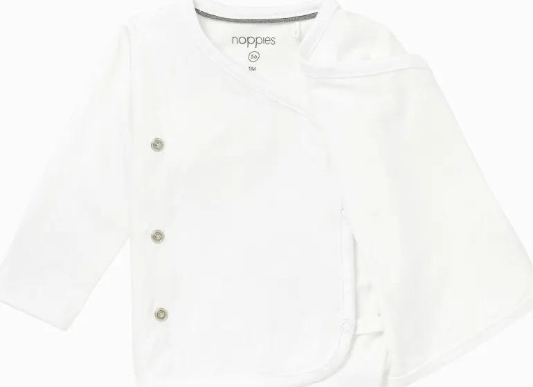 longsleeve_little__white_2.webp Noppies Shirts | Basics<Longsleeve Little - White