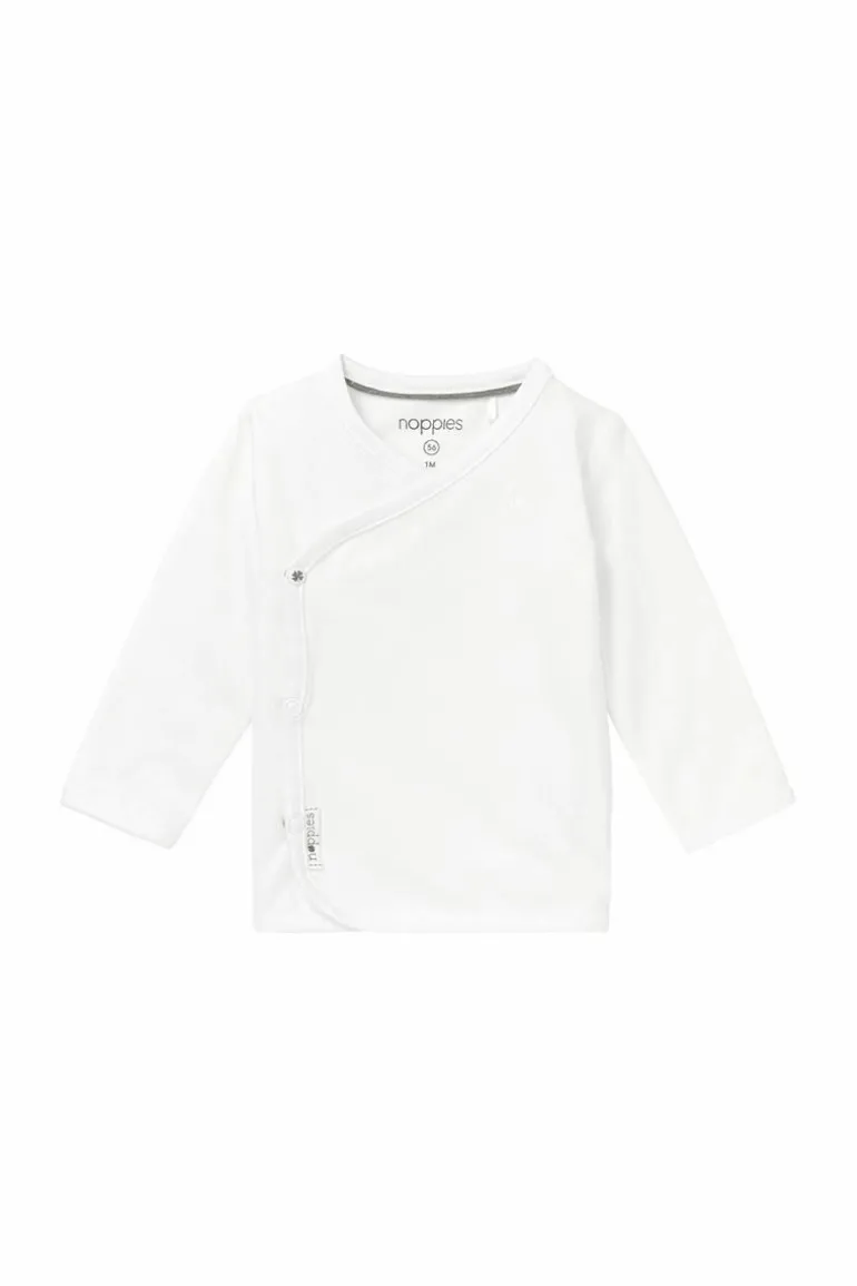 longsleeve_little__white_3.webp Noppies Shirts | Basics<Longsleeve Little - White