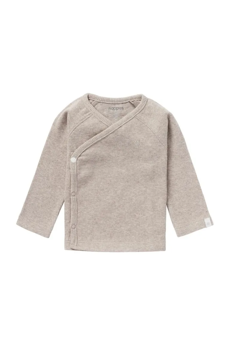 longsleeve_nanyuki__taupe_0.webp Noppies Shirts | Basics<Longsleeve Nanyuki - Taupe Melange