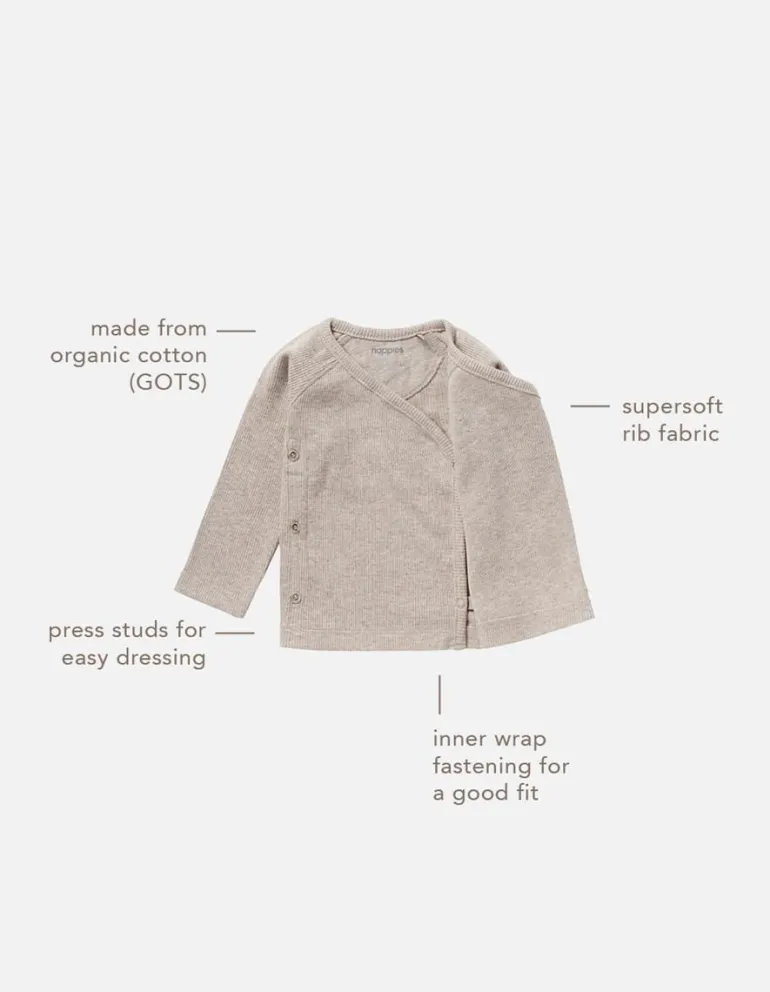 longsleeve_nanyuki__taupe_3.webp Noppies Shirts | Basics<Longsleeve Nanyuki - Taupe Melange