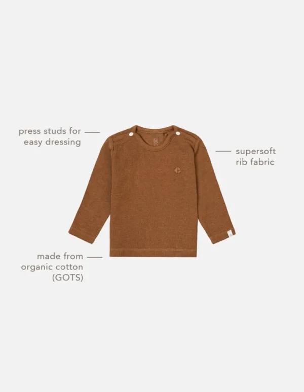 Noppies Shirts | Basics<Longsleeve Natal - Chipmunk Melange