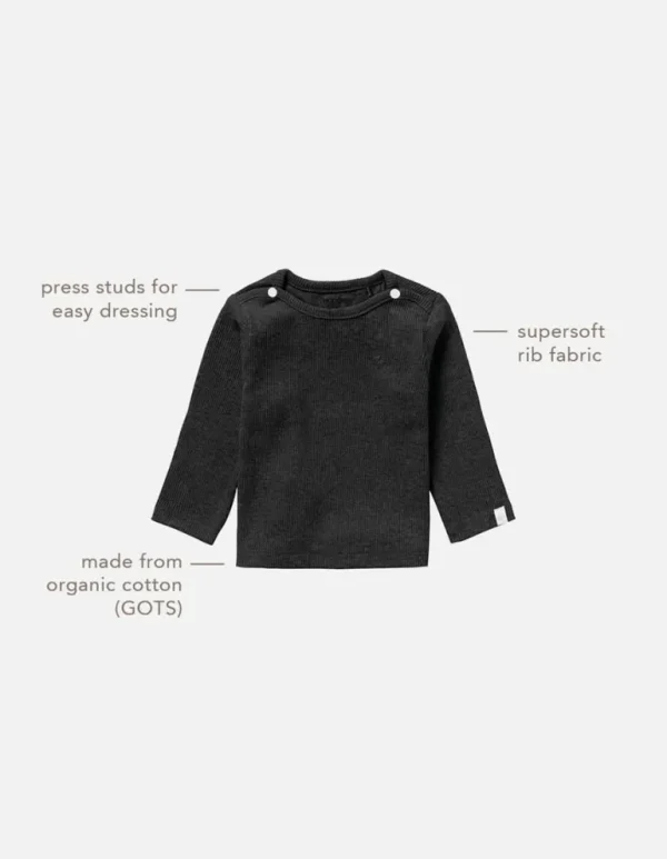 Noppies Shirts | Basics<Longsleeve Natal - Dark grey melange
