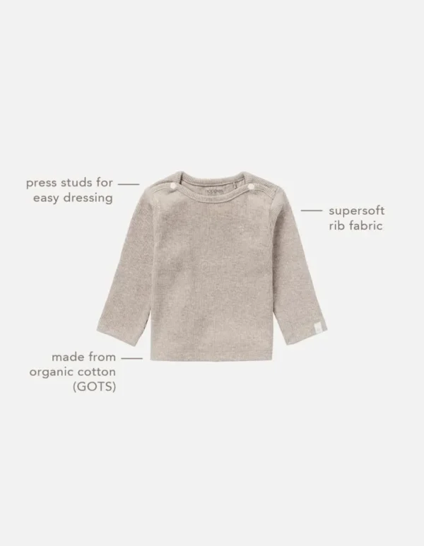 Noppies Shirts | Basics<Longsleeve Natal - Taupe Melange