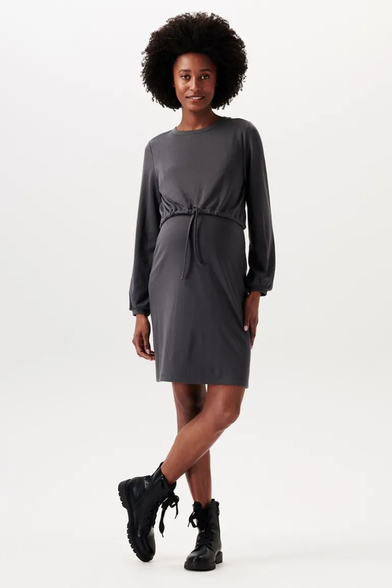 lounge_jurk__charcoal_gre_8.webp Noppies Ondergoed | Nachtkleding & Loungewear<Lounge Jurk - Charcoal Grey