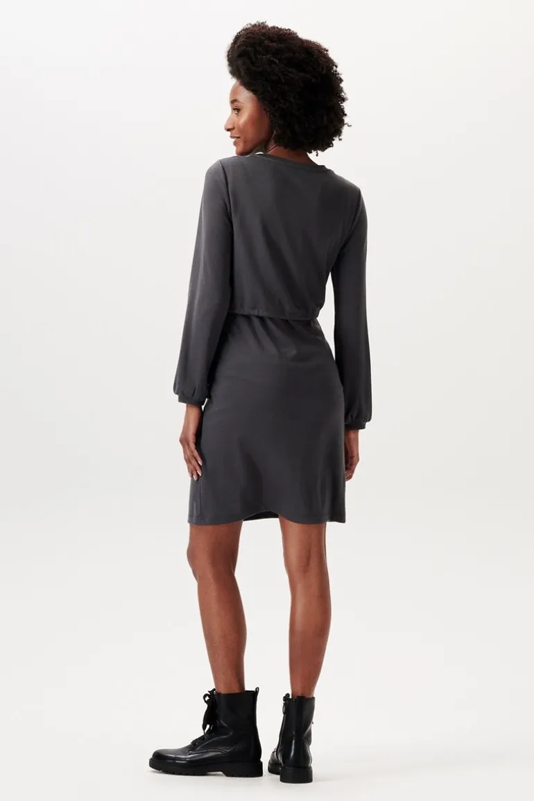 lounge_jurk__charcoal_gre_9.webp Noppies Ondergoed | Nachtkleding & Loungewear<Lounge Jurk - Charcoal Grey