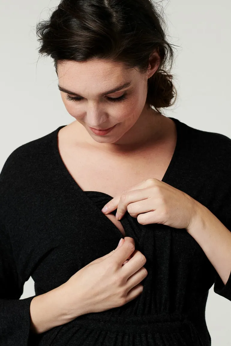 lounge_jurk_hays__grey_me_6.webp Noppies Ondergoed | Nachtkleding & Loungewear<Lounge Jurk Hays - Grey Melange