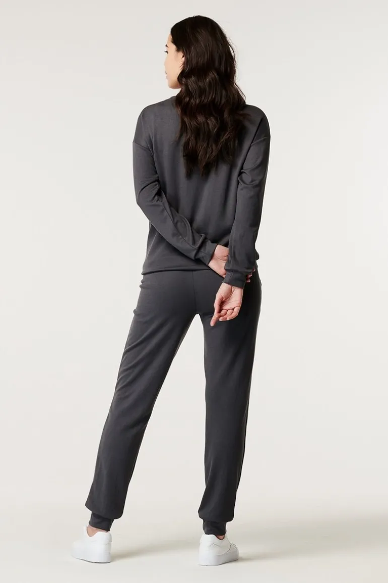 lounge_trui__charcoal_gre_1.webp Noppies Ondergoed | Nachtkleding & Loungewear<Lounge Trui - Charcoal Grey