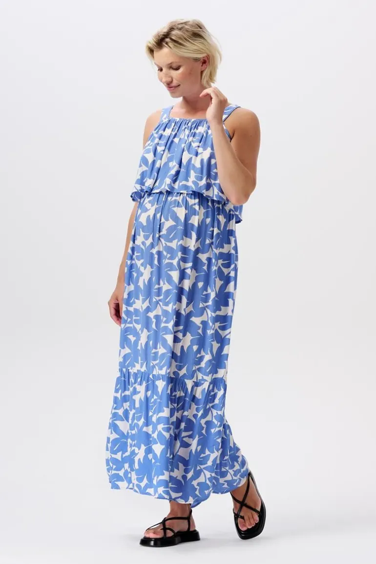 maxijurk_met_voedingsfunc_4.webp Noppies Jurken | Jurken<Maxi-jurk Met Voedingsfunctie Han - Cornflower Big Flower