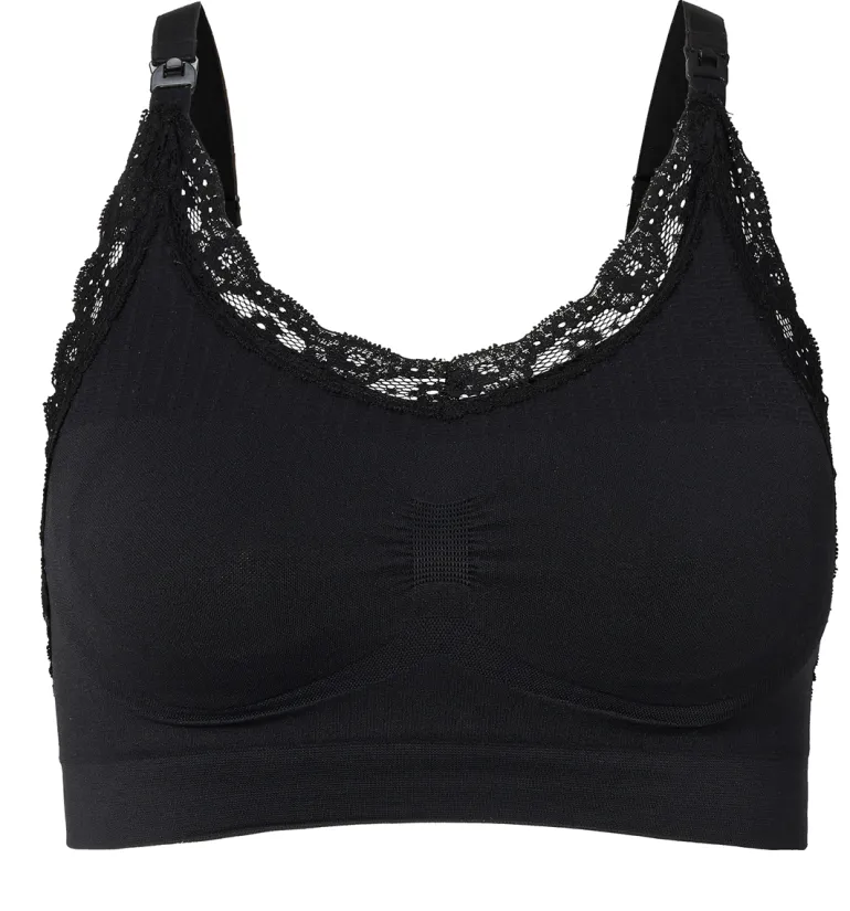 naadloze_voedingsbh_seaml_2.webp Noppies Bh's | Bh's<Naadloze Voedingsbh Seamless Nursing Bra Lace - Black