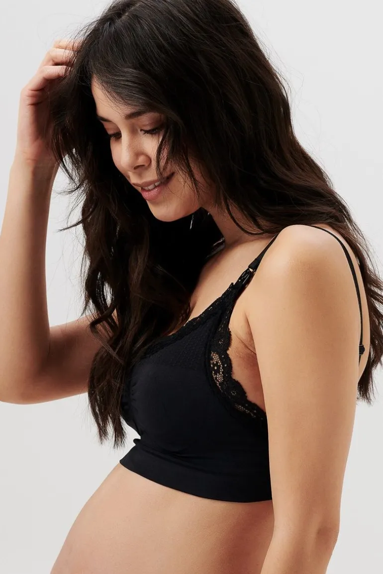 naadloze_voedingsbh_seaml_5.webp Noppies Bh's | Bh's<Naadloze Voedingsbh Seamless Nursing Bra Lace - Black