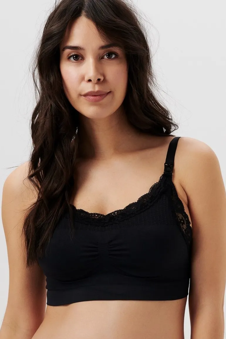 naadloze_voedingsbh_seaml_8.webp Noppies Bh's | Bh's<Naadloze Voedingsbh Seamless Nursing Bra Lace - Black