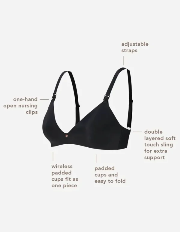 Noppies Bh's | Bh's<Naadloze Voedingsbh Wireless Micro Nursing Bra - Black