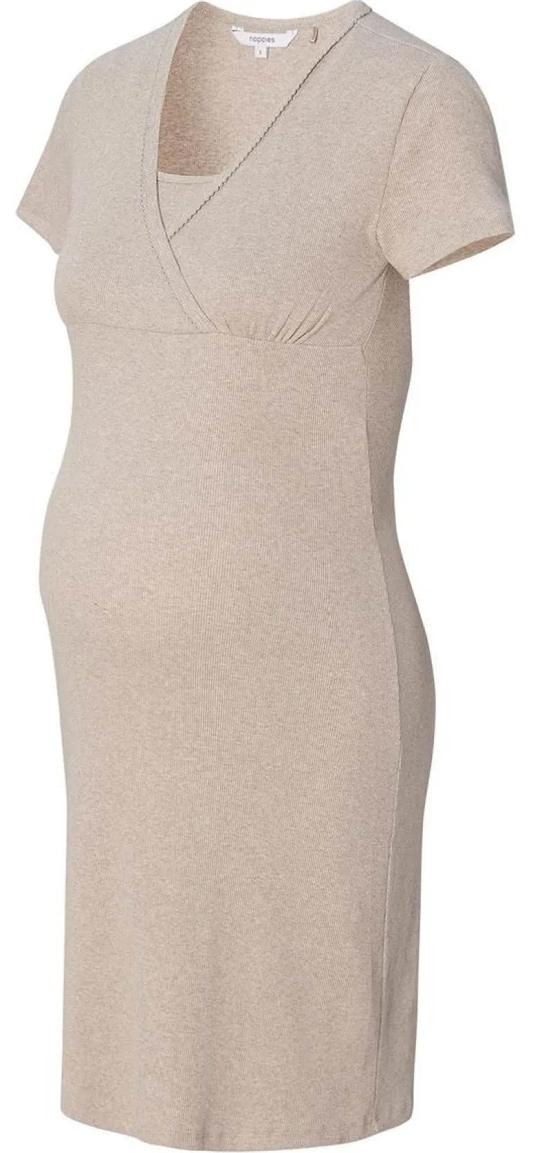 nachtjapon_met_voedingsfu_10-7.webp Noppies Nachtkleding & Loungewear | Ondergoed<Nachtjapon Met Voedingsfunctie Tami - Taupe Melange
