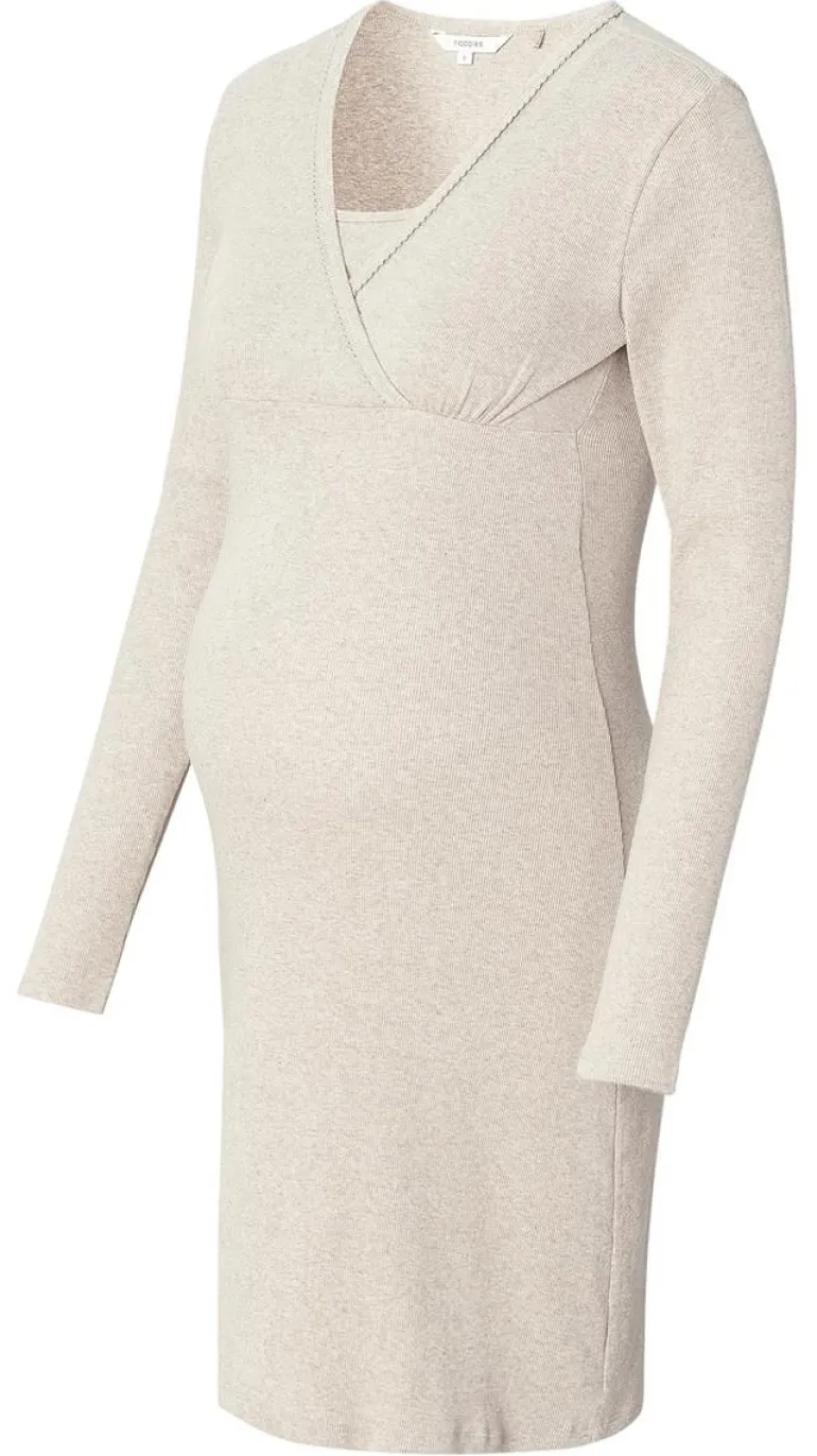 nachtjapon_met_voedingsfu_4.webp Noppies Nachtkleding & Loungewear | Ondergoed<Nachtjapon Met Voedingsfunctie Alisa - Oatmeal