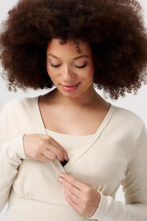 Noppies Nachtkleding & Loungewear | Ondergoed<Nachtjapon Met Voedingsfunctie Alisa - Oatmeal