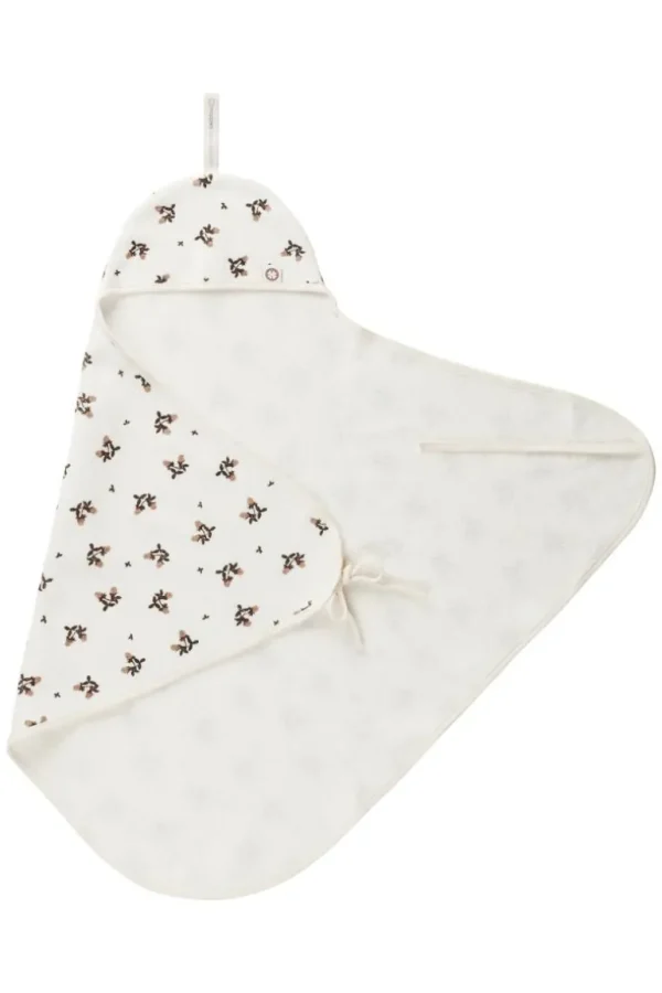 Noppies Badcapes & Wikkeldoeken | Thuis<Newborn Omslaghanddoek Blooming Clover 72x92 Cm - Jet Stream