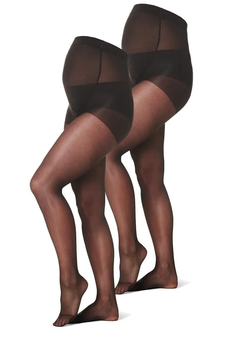 panty_pack_maternity_tigh_0-1.webp Noppies Panty's & Maillots<Panty 2-Pack Maternity Tights 20 Den - Black