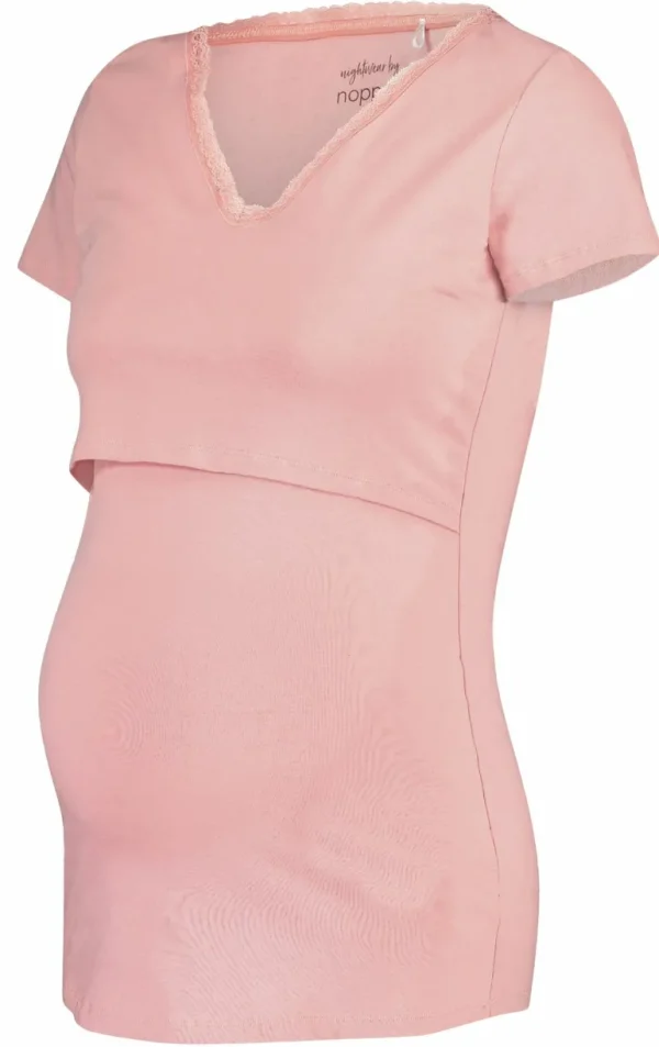 Noppies Nachtkleding & Loungewear | Ondergoed<Pyjamashirt Met Voedingsfunctie Floor - Silver Pink