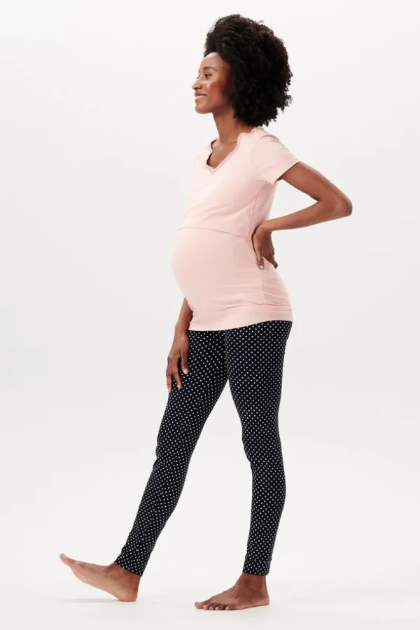 Noppies Nachtkleding & Loungewear | Ondergoed<Pyjamashirt Met Voedingsfunctie Floor - Silver Pink
