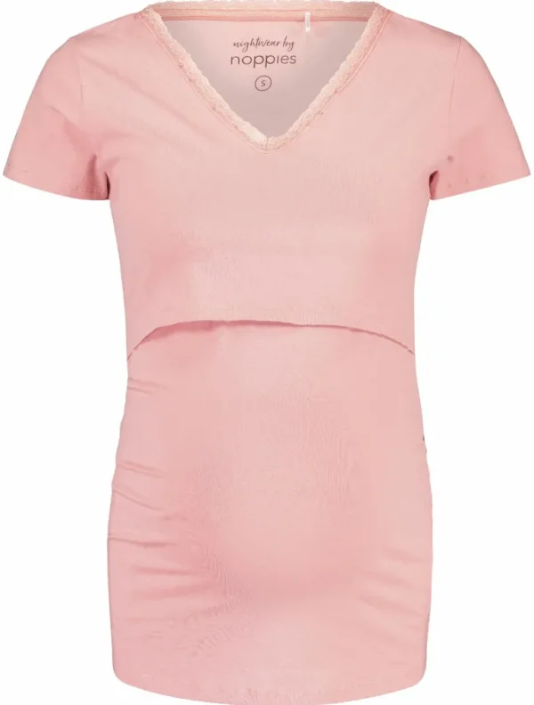 Noppies Nachtkleding & Loungewear | Ondergoed<Pyjamashirt Met Voedingsfunctie Floor - Silver Pink