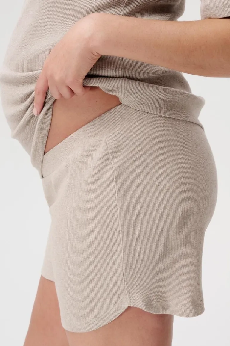 pyjamashort_jada__taupe_m_5.webp Noppies Ondergoed | Nachtkleding & Loungewear<Pyjamashort Jada - Taupe Melange