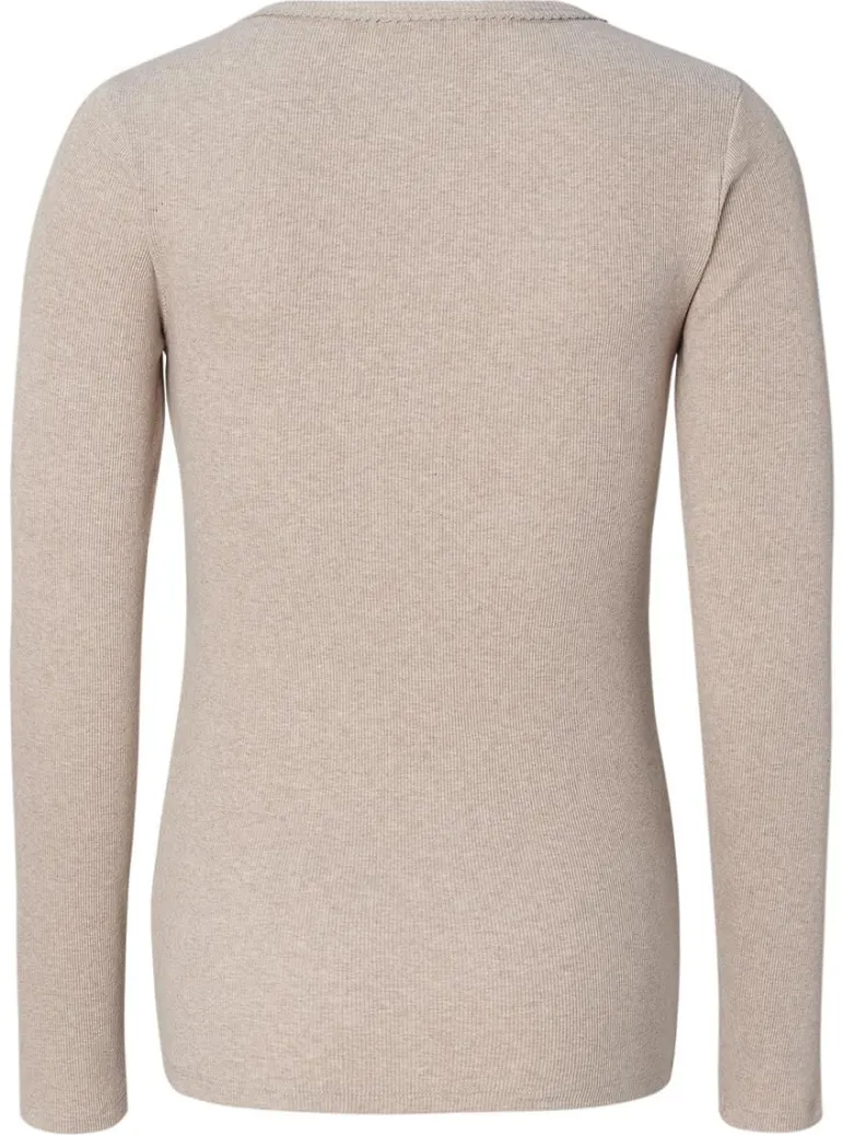 pyjamatop_met_voedingsfun_11-2.webp Noppies Nachtkleding & Loungewear | Ondergoed<Pyjamatop Met Voedingsfunctie Amala - Taupe Melange