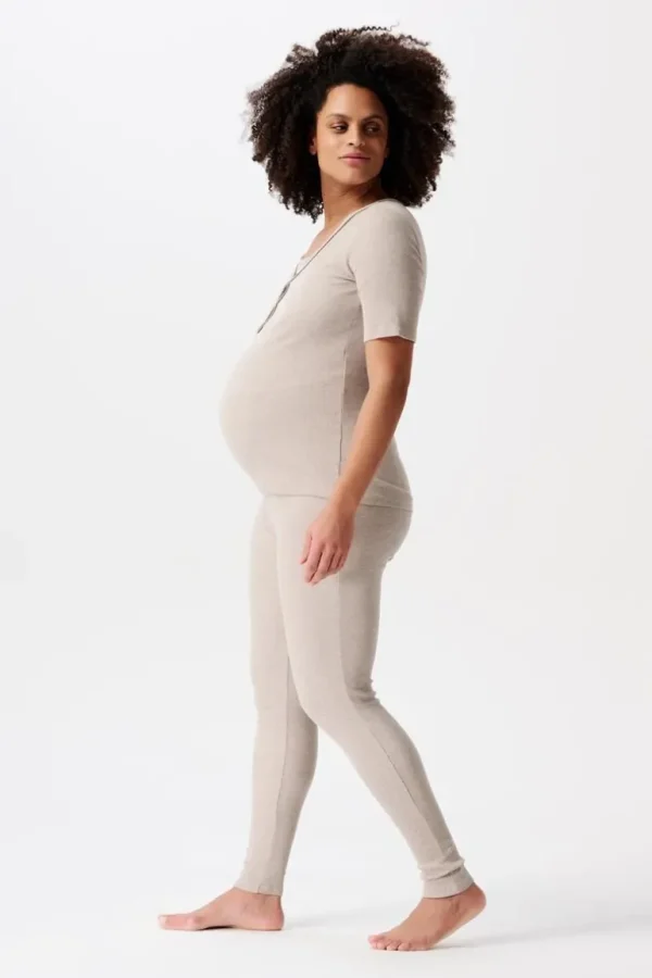 Noppies Nachtkleding & Loungewear | Ondergoed<Pyjamatop Met Voedingsfunctie Renate - Taupe Melange