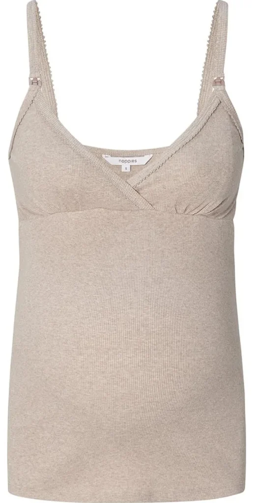 Noppies Nachtkleding & Loungewear | Ondergoed<Pyjamatop Met Voedingsfunctie Maja - Taupe Melange
