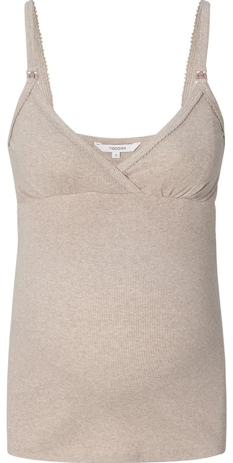 pyjamatop_met_voedingsfun_2-10.webp Noppies Nachtkleding & Loungewear | Ondergoed<Pyjamatop Met Voedingsfunctie Maja - Taupe Melange
