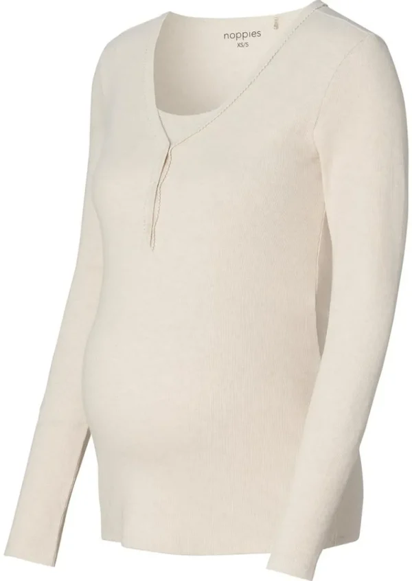 Noppies Ondergoed | Nachtkleding & Loungewear<Pyjamatop Met Voedingsfunctie Amala - Oatmeal