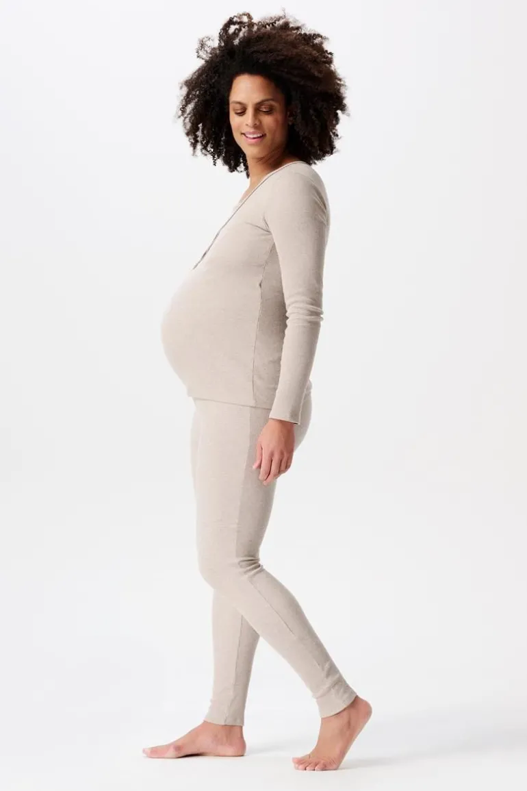 pyjamatop_met_voedingsfun_5-5.webp Noppies Nachtkleding & Loungewear | Ondergoed<Pyjamatop Met Voedingsfunctie Amala - Taupe Melange