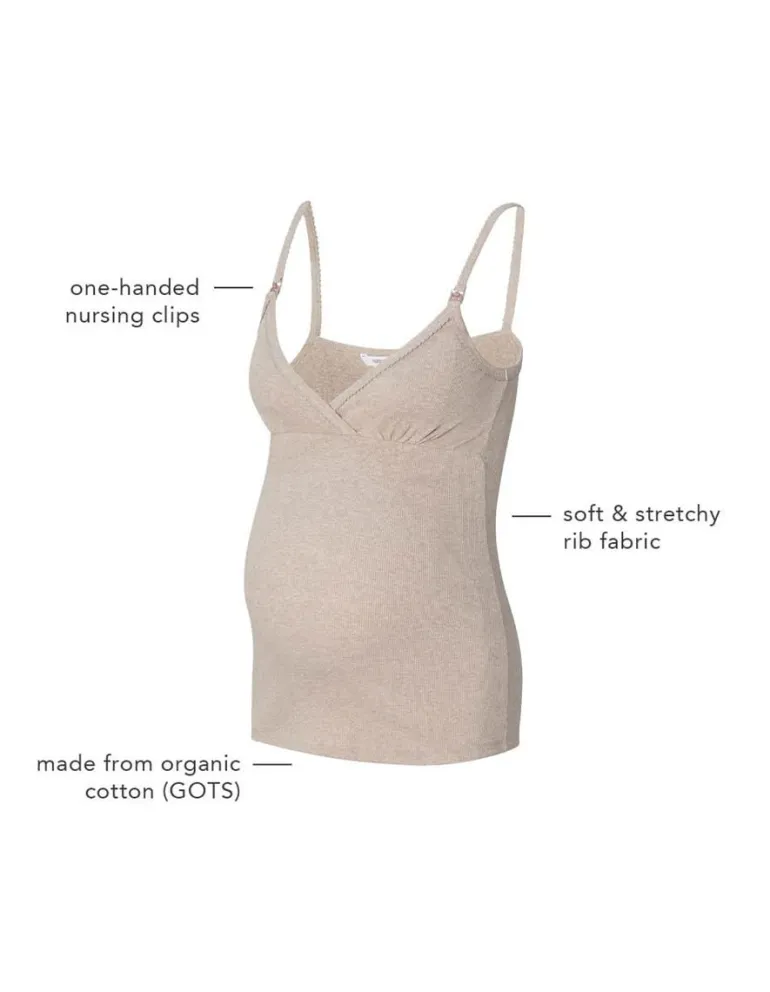 pyjamatop_met_voedingsfun_7-10.webp Noppies Nachtkleding & Loungewear | Ondergoed<Pyjamatop Met Voedingsfunctie Maja - Taupe Melange