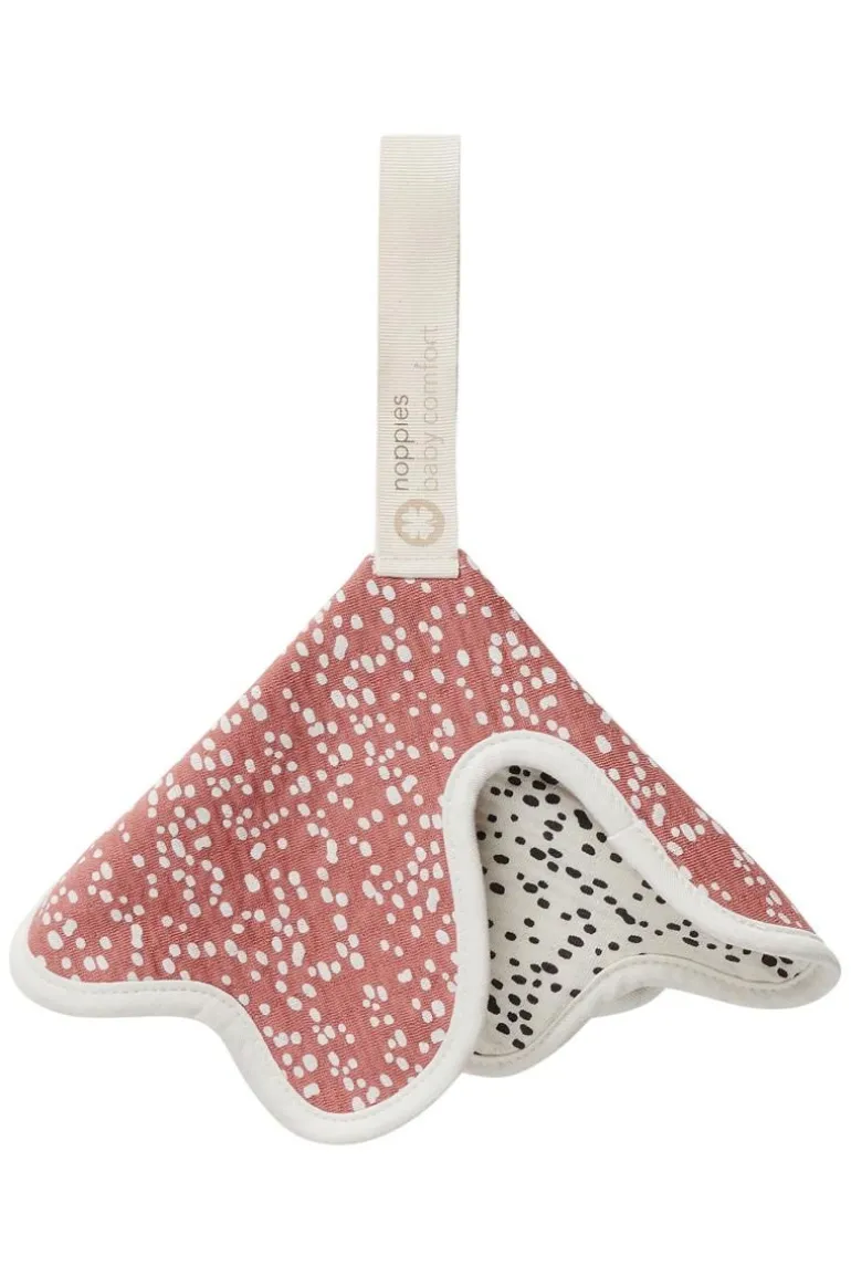 speendoekje_fancy_dot_clo_2-1.webp Noppies Slabbetjes & Doekjes | Thuis<Speendoekje Fancy Dot Clover Ø27 Cm - Brick Dust