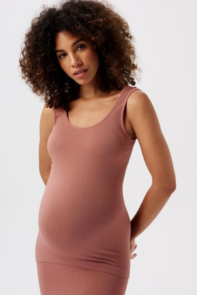 tanktop_rib_sama__burlwoo_6.webp Noppies Tops<Tanktop Rib Sama - Burlwood