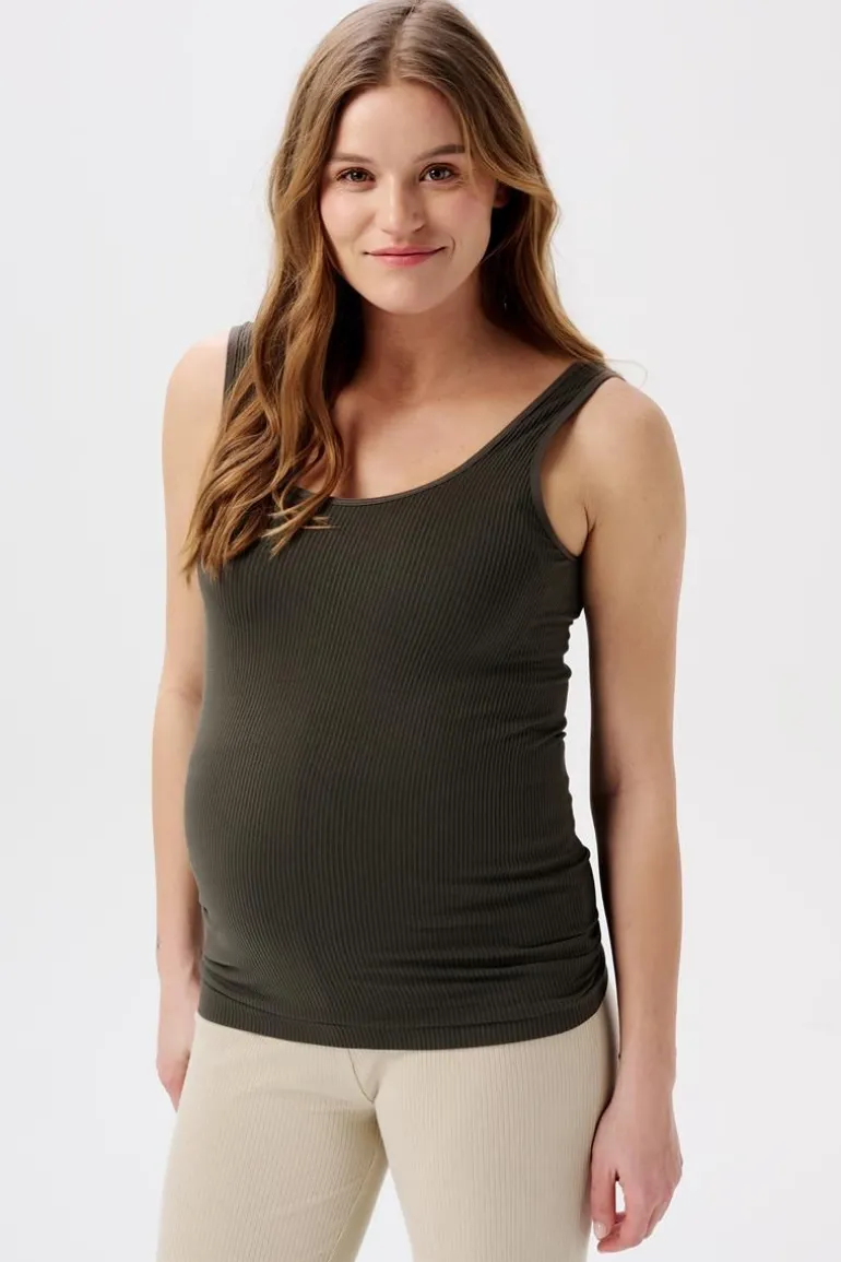 tanktop_rib_sama__olive_0.webp Noppies Tops<Tanktop Rib Sama - Olive