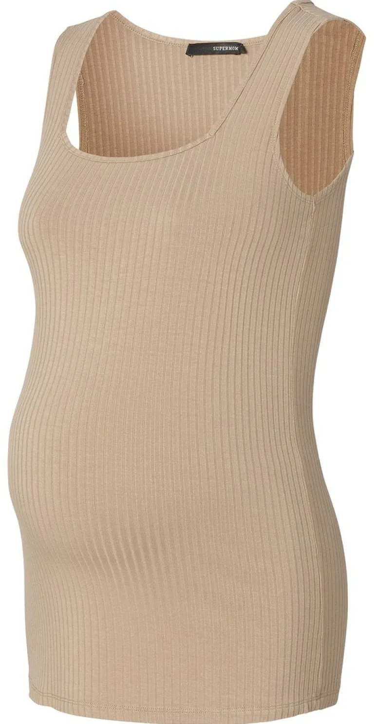 top_square_neck__desert_t_11.webp Noppies Tops<Top Square Neck - Desert Taupe