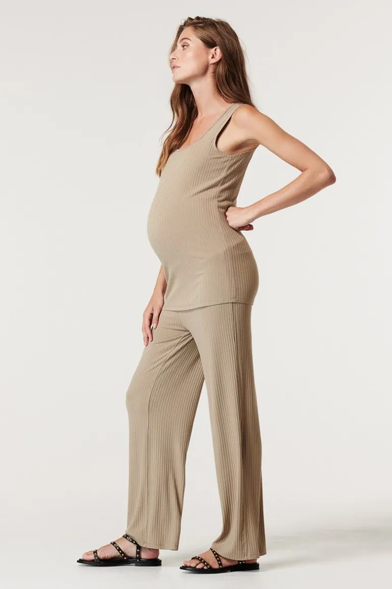 top_square_neck__desert_t_12.webp Noppies Tops<Top Square Neck - Desert Taupe