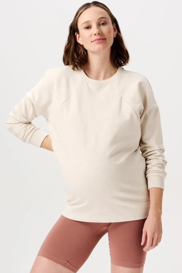 trui_met_voedingsfunctie__0-3.webp Noppies Truien & Sweaters | Truien & Sweaters<Trui Met Voedingsfunctie Lesy - Oatmeal