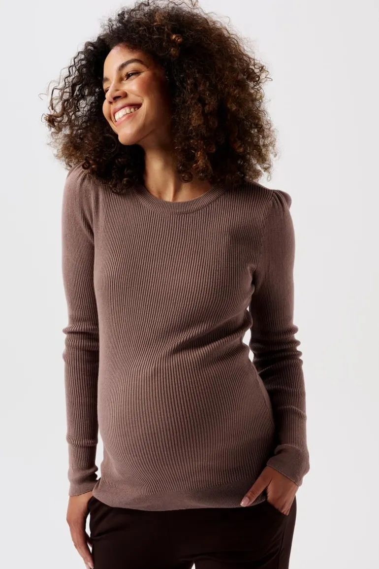 trui_zana__deep_taupe_0.webp Noppies Truien & Sweaters<Trui Zana - Deep Taupe