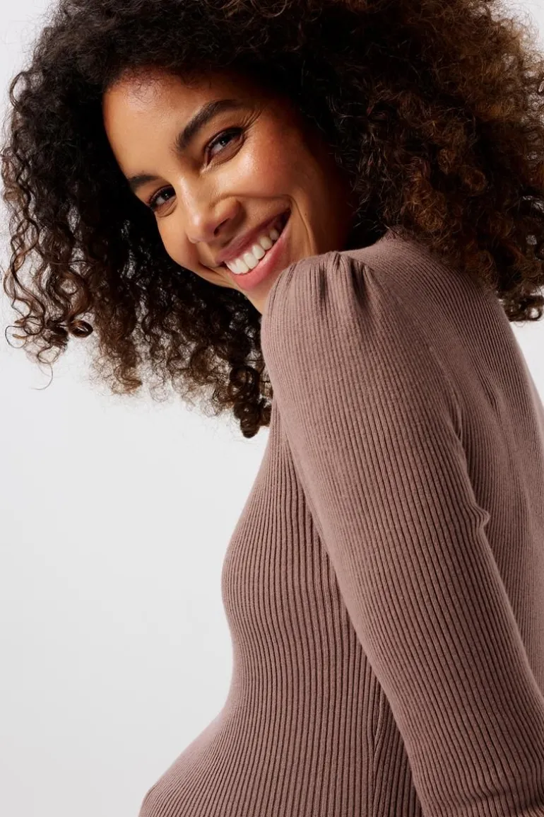 trui_zana__deep_taupe_5.webp Noppies Truien & Sweaters<Trui Zana - Deep Taupe