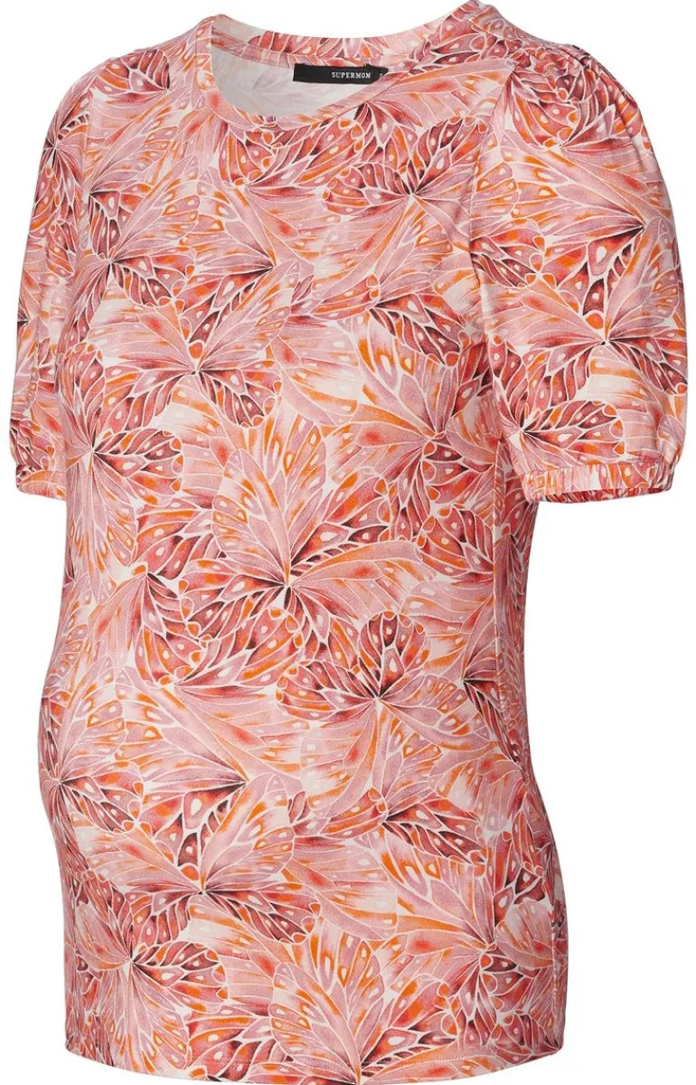 tshirt_florala__mock_oran_10.webp Noppies T-Shirts<T-shirt Florala - Mock Orange