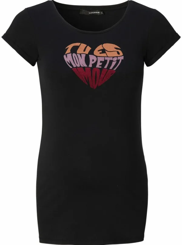 Noppies T-Shirts<T-shirt Heart - Black