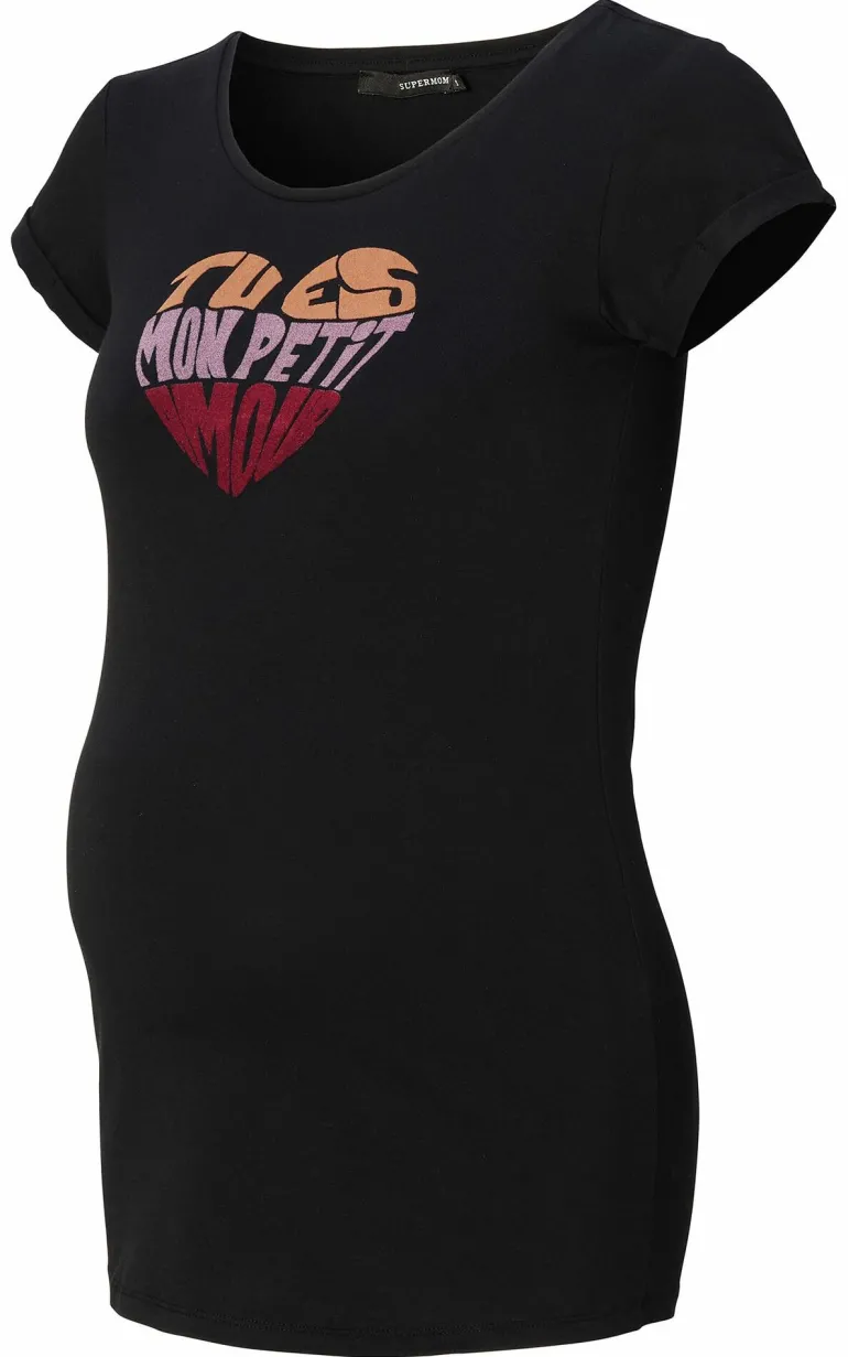 tshirt_heart__black_7.webp Noppies T-Shirts<T-shirt Heart - Black