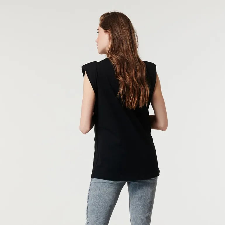 tshirt_shoulderpad__black_6.webp Noppies T-Shirts<T-shirt Shoulderpad - Black