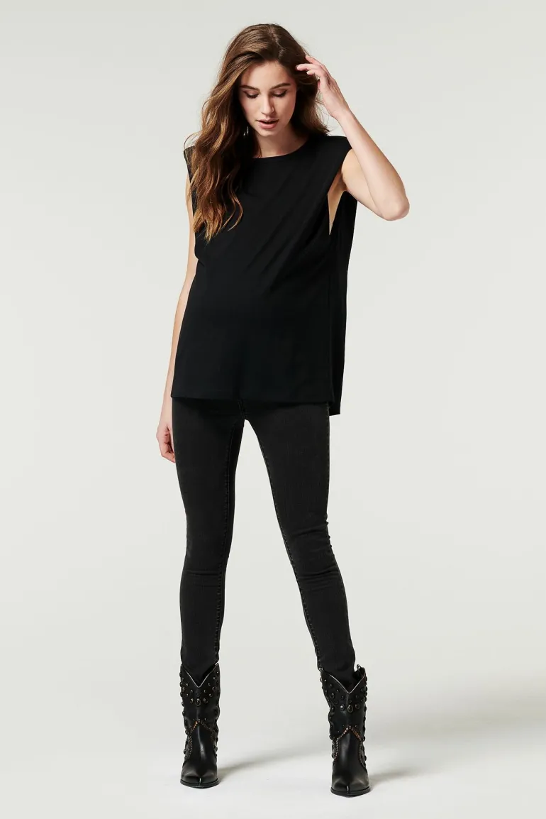 tshirt_shoulderpads__blac_0.webp Noppies T-Shirts<T-shirt Shoulderpads - Black