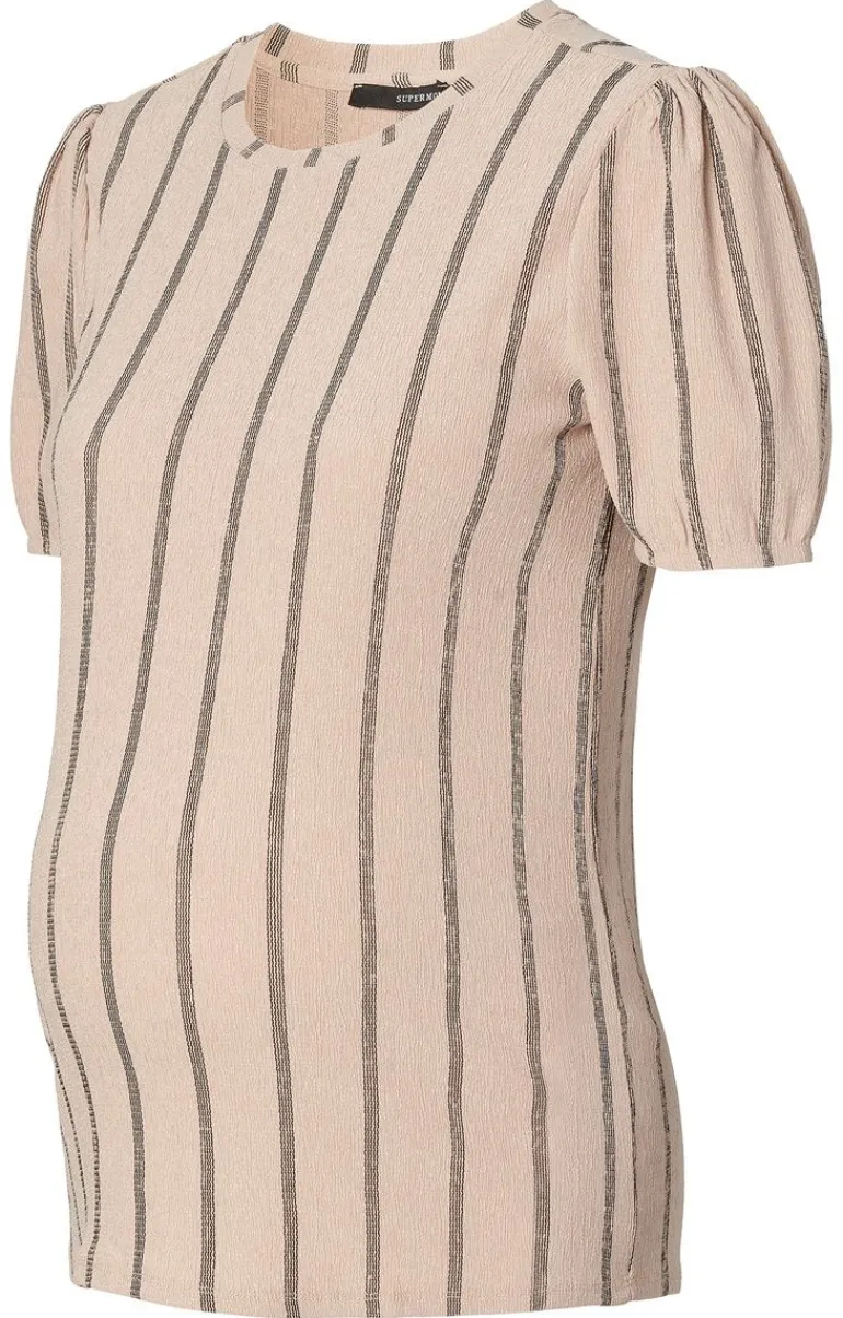 tshirt_stripe__oxford_tan_11.webp Noppies T-Shirts<T-shirt Stripe - Oxford Tan