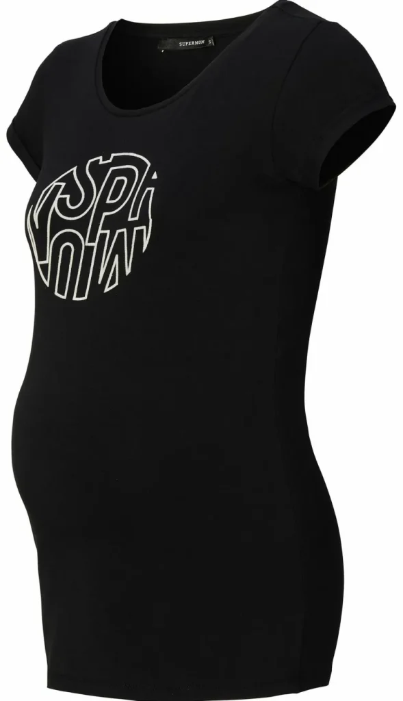 Noppies T-Shirts<T-shirt Supermom - Black