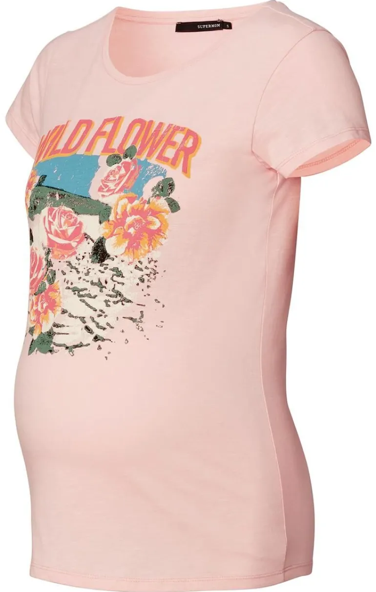 tshirt_wild_flower__eveni_5.webp Noppies T-Shirts | T-Shirts<T-shirt Wild Flower - Evening Sand