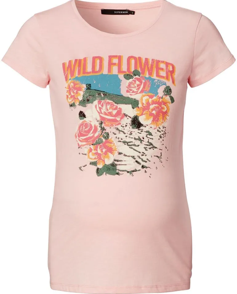 tshirt_wild_flower__eveni_8.webp Noppies T-Shirts | T-Shirts<T-shirt Wild Flower - Evening Sand