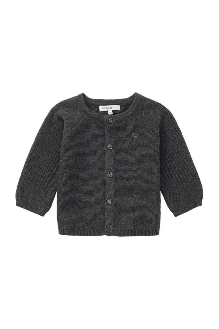 vest_naga__dark_grey_mela_2.webp Noppies Vesten | Basics<Vest Naga - Dark grey melange